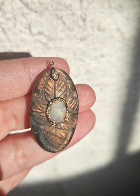Summer Turquoise - Pendentif Labradorite