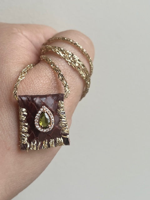 Collection Wild Magic - Collier Viny Marron Foncé