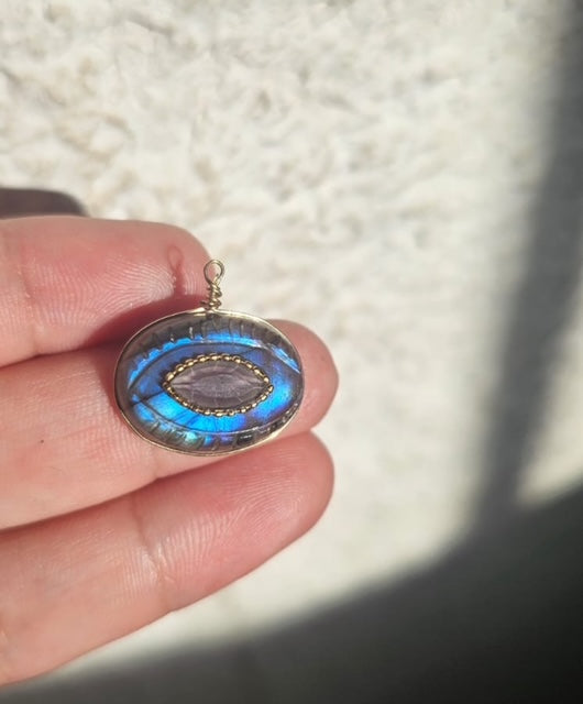 Summer Turquoise - Pendentif Labradorite