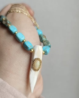 Summer Turquoise - Collier Amarah par amour du cou