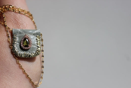 COLLECTION WILD MAGIC - Collier Vert d'eau