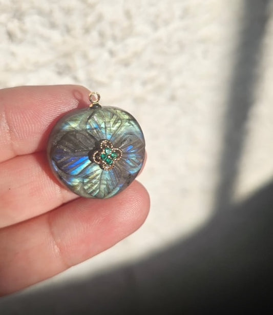 Summer Turquoise - Pendentif Labradorite